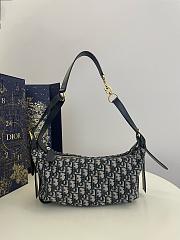 	 Dior Journey Blue Oblique Bag - 23*16*14cm - 1