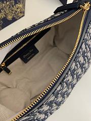 	 Dior Journey Blue Oblique Bag - 23*16*14cm - 2
