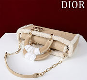 Dior Lady D Joy Suede Shearling Bag - 26cm - 5