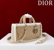 Dior Lady D Joy Suede Shearling Bag - 26cm - 3