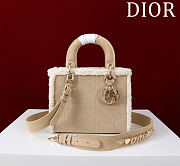 Dior Lady Suede Shearling Bag  - 1