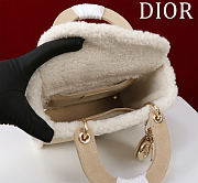 Dior Lady Suede Shearling Bag  - 3