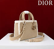Dior Lady Suede Shearling Bag  - 6