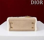 Dior Lady Suede Shearling Bag  - 5