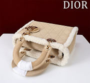 Dior Lady Suede Shearling Bag  - 4