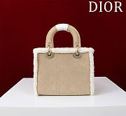 Dior Lady Suede Shearling Bag  - 2