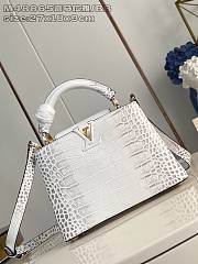 Louis Vuitton Capucines Crocodile White Bag - 17.3 x 9 x 27 cm - 1