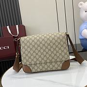 Gucci GG Emblem medium crossbody bag in black fabric 29x 23x 7.5cm - 1