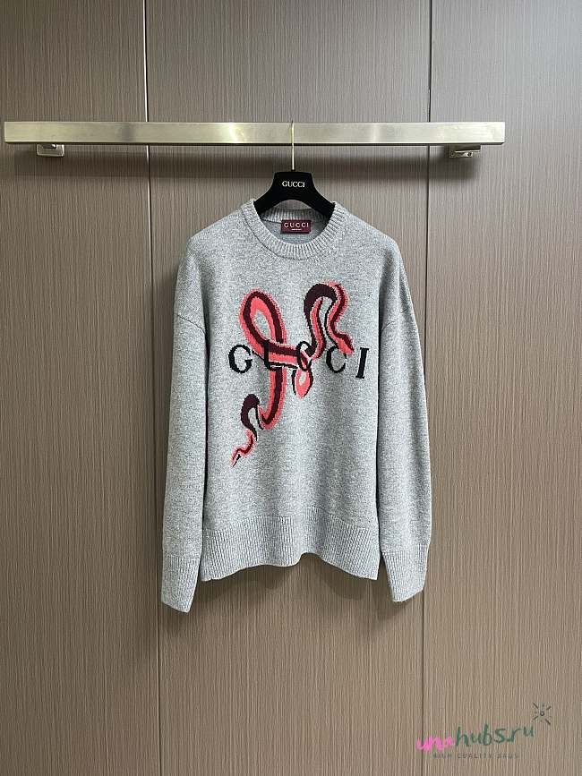 Gucci Wool cashmere sweater with intarsia - 1