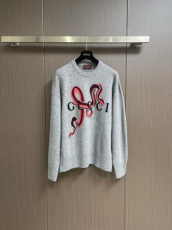 Gucci Wool cashmere sweater with intarsia