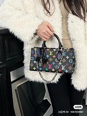 Louis Vuitton x TM Onthego East West Chain Black Bag 25x13x10cm - 5