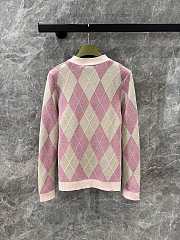 Gucci Viscose lamé and wool cardigan in pink and dusty pink - 6