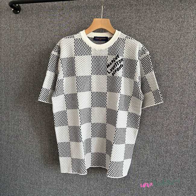 Louis Vuitton White Damier T - Shirt - 1