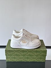 Gucci GG embossed trainer in white leather  - 1