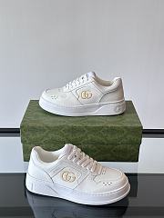 Gucci GG embossed trainer in white leather  - 6