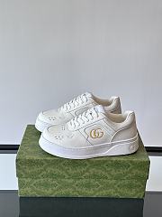 Gucci GG embossed trainer in white leather  - 4
