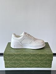 Gucci GG embossed trainer in white leather  - 3