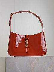 YSL Le 5 A 7 Patent Orange Leather bag - 25X14X6cm - 1