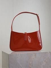YSL Le 5 A 7 Patent Orange Leather bag - 25X14X6cm - 3