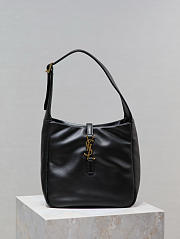 YSL Le 5 à 7 Small padded leather shoulder bag in black 23×22×8.5cm - 1