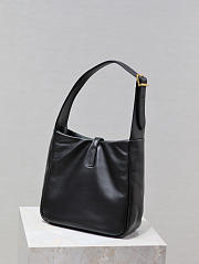 YSL Le 5 à 7 Small padded leather shoulder bag in black 23×22×8.5cm - 6