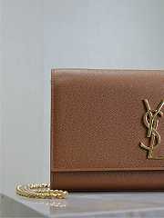 YSL Kate Bag In Medium Brown - 24x14.5x5cm - 2
