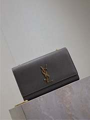 	 YSL Kate Bag In Medium Grey - 24x14.5x5cm - 5