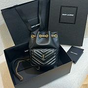 YSL Mini Joe Black Bucket Bag - 19x13x13cm - 1
