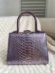 Delvaux Crocodile Embossed Leather Shoulder Bag 20cm - 3