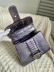 Delvaux Crocodile Embossed Leather Shoulder Bag 20cm - 2