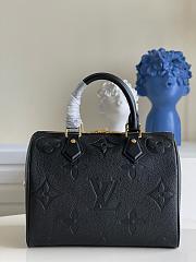 Louis Vuitton Speedy 25 Black Bandouliere Monogram Empreinte - 4