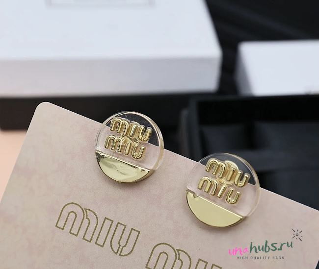 Miu Miu Plexiglas And Metal Earrings - 1