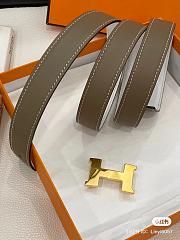 Hermes H Buckle Reversible Grey Belt - 5