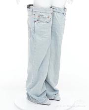 Balenciaga Denim Over Knee Foldover Boots - 4