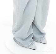 Balenciaga Denim Over Knee Foldover Boots - 3