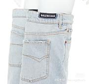 Balenciaga Denim Over Knee Foldover Boots - 2