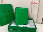 Bottega Veneta Cassette Small Bi-Fold Green Wallet 11*8CM - 1
