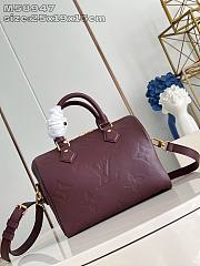 Louis Vuitton Speedy 25 Burgundy Bandouliere Monogram Empreinte - 1
