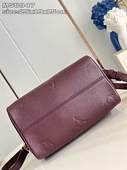 Louis Vuitton Speedy 25 Burgundy Bandouliere Monogram Empreinte - 4