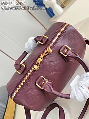 Louis Vuitton Speedy 25 Burgundy Bandouliere Monogram Empreinte - 5