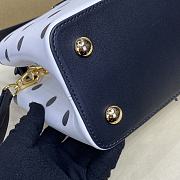 Louis Vuitton Black & White Polka Dot Printed Leather 27*18*9cm - 5