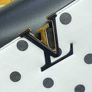 Louis Vuitton Black & White Polka Dot Printed Leather 27*18*9cm - 3