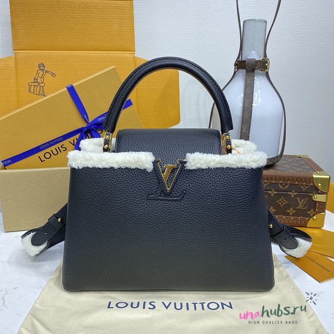 Louis Vuitton Capucines MM Shearling Bag 27*18*9cm - 1