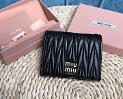 Miu Miu Matelasse Black Wallet 11.5 x8 cm - 1