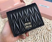 Miu Miu Matelasse Black Wallet 11.5 x8 cm - 5