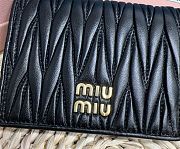 Miu Miu Matelasse Black Wallet 11.5 x8 cm - 2