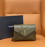 YSL Loulou Toy Green Shoulder Bag - 20X14X7cm - 1