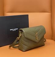 YSL Loulou Toy Green Shoulder Bag - 20X14X7cm - 2