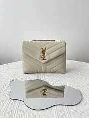 YSL Small Loulou White Bag 23cm - 1