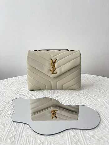 YSL Small Loulou White Bag 23cm